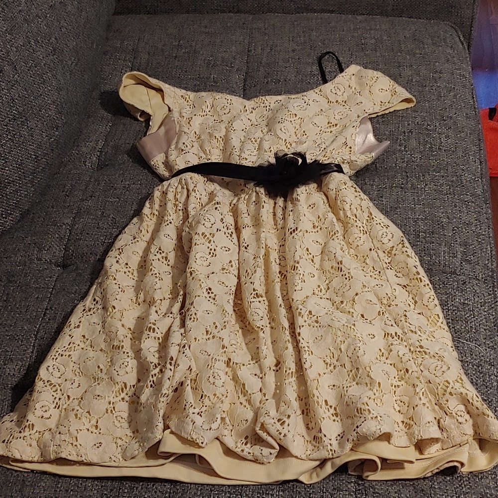 Cream lace dress